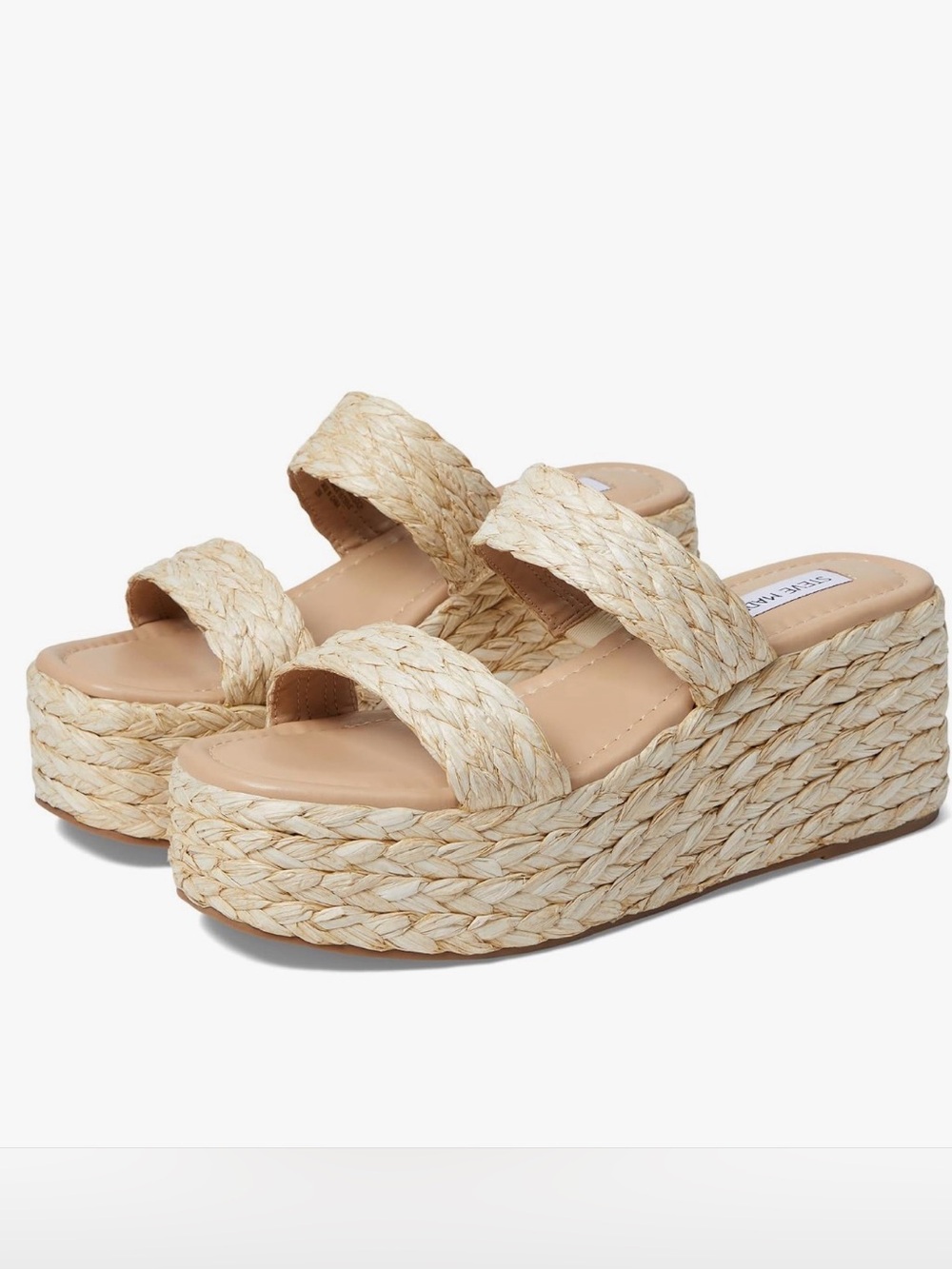 Steve Madden Manifest Beige Wedge Sandals Size 8